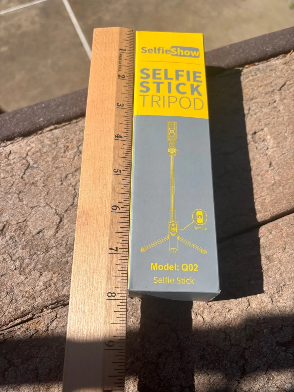 SelfieShow Yellow Selfie Stick Tripod – Compact Phone Mount